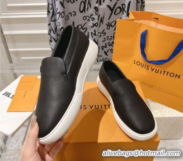 Best Price Louis Vuitton Men's LV Pacific Loafers in Grained Leather Black 204056