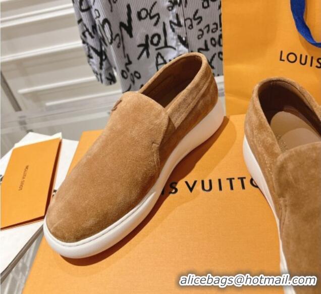 Classic Hot Louis Vuitton Men's LV Pacific Loafers in Suede Brown 204058