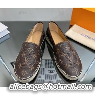 Lowest Price Louis Vuitton Starboard Flat Espadrilles in Brown Monogram Canvas 204068