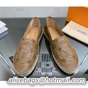 Duplicate Louis Vuitton Starboard Flat Espadrilles in Monogram Reverse Canvas 204070