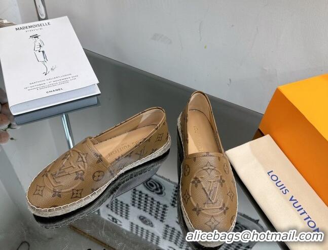 Duplicate Louis Vuitton Starboard Flat Espadrilles in Monogram Reverse Canvas 204070