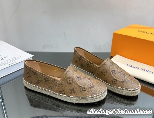 Duplicate Louis Vuitton Starboard Flat Espadrilles in Monogram Reverse Canvas 204070