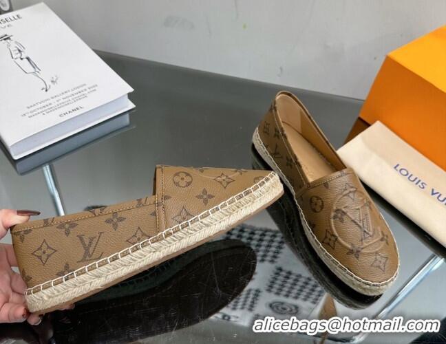 Duplicate Louis Vuitton Starboard Flat Espadrilles in Monogram Reverse Canvas 204070