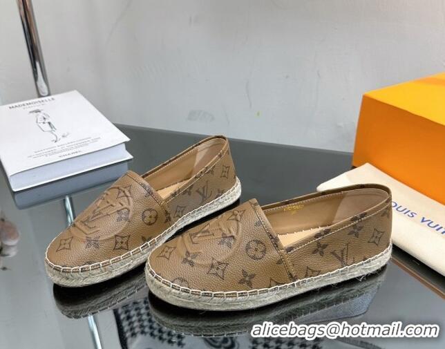 Duplicate Louis Vuitton Starboard Flat Espadrilles in Monogram Reverse Canvas 204070