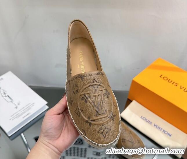 Duplicate Louis Vuitton Starboard Flat Espadrilles in Monogram Reverse Canvas 204070