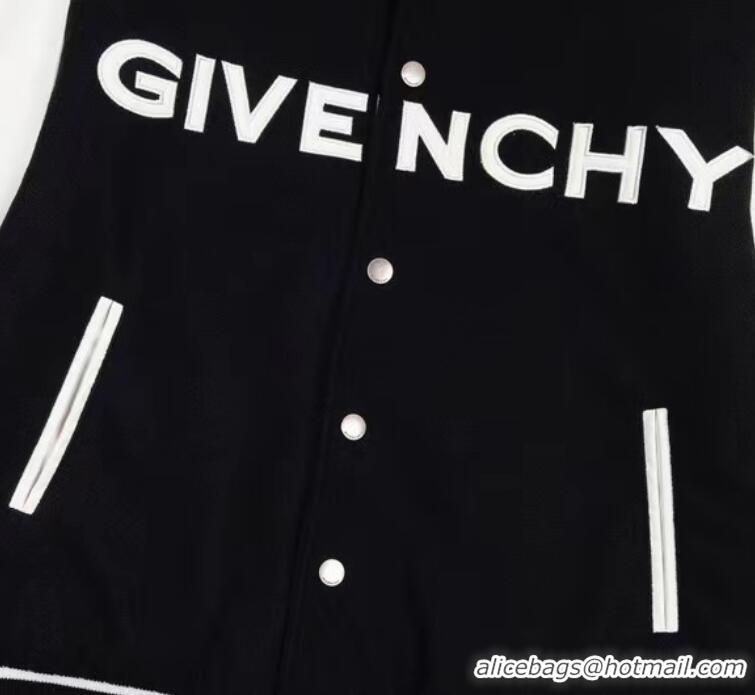 Buy Discount Givenchy Cropped Varsity Jacket In Wool And Leather G1245