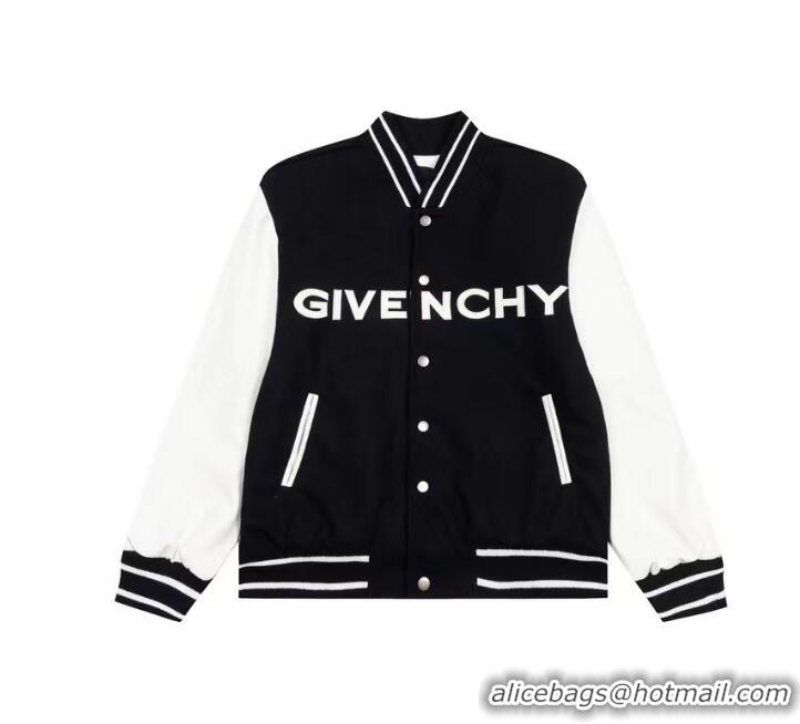 Buy Discount Givenchy Cropped Varsity Jacket In Wool And Leather G1245