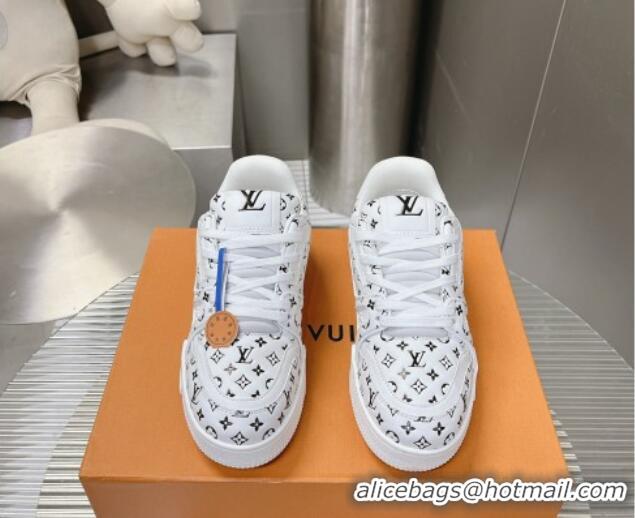 Lowest Price Louis Vuitton LV Trainer Sneakers in Mini Monogram Leather White/Black 218065