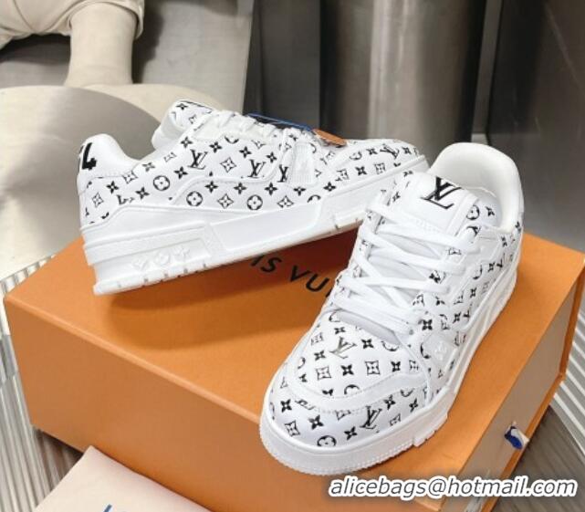 Lowest Price Louis Vuitton LV Trainer Sneakers in Mini Monogram Leather White/Black 218065