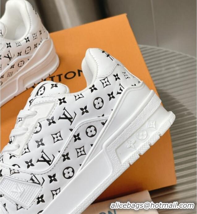 Lowest Price Louis Vuitton LV Trainer Sneakers in Mini Monogram Leather White/Black 218065