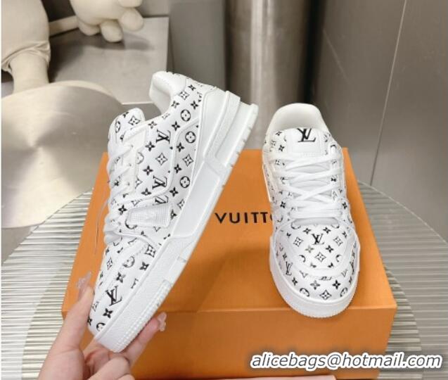 Lowest Price Louis Vuitton LV Trainer Sneakers in Mini Monogram Leather White/Black 218065