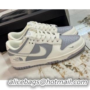 Perfect Nike SB Dunk Low Retro x Louis Vuitton LV Sneakers in Calf Leather White/Grey 0105038