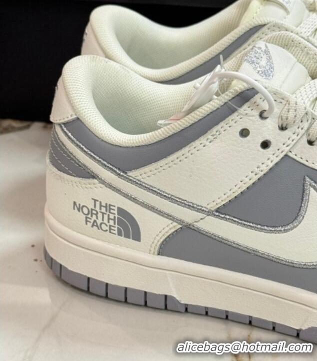 Perfect Nike SB Dunk Low Retro x Louis Vuitton LV Sneakers in Calf Leather White/Grey 0105038