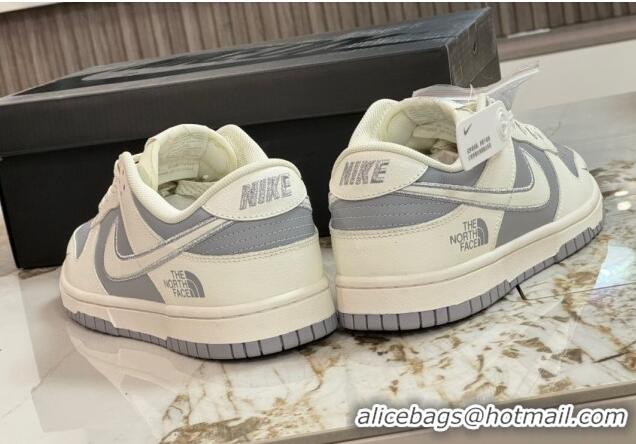 Perfect Nike SB Dunk Low Retro x Louis Vuitton LV Sneakers in Calf Leather White/Grey 0105038