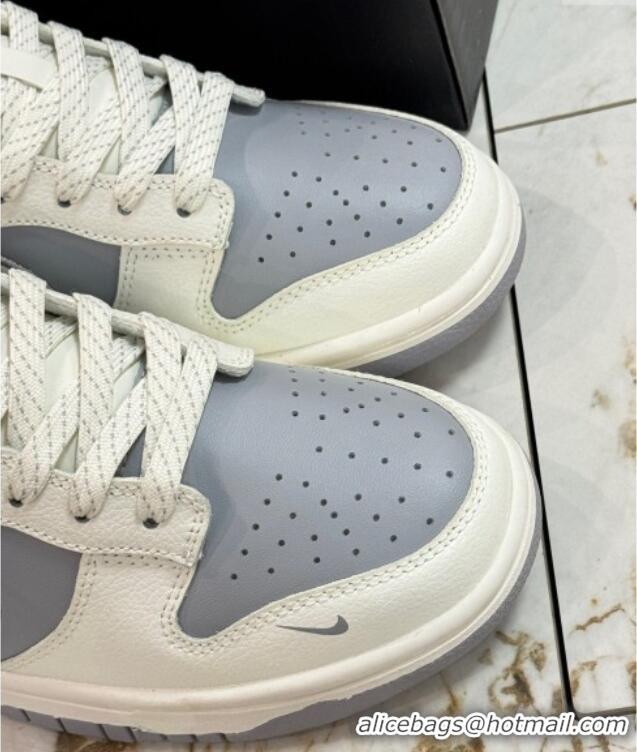 Perfect Nike SB Dunk Low Retro x Louis Vuitton LV Sneakers in Calf Leather White/Grey 0105038