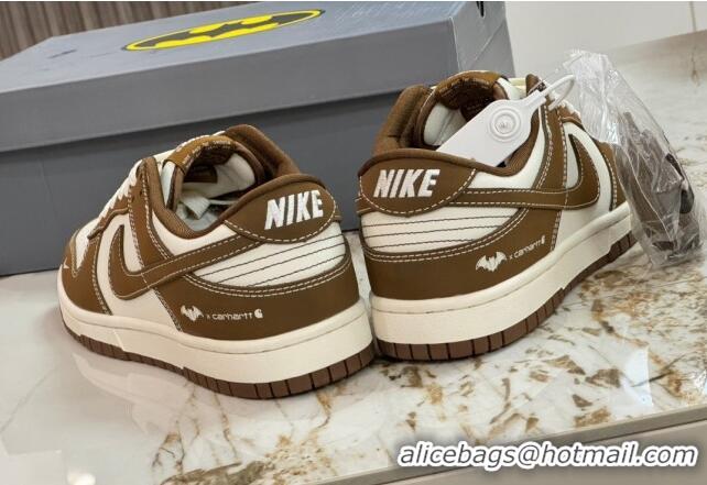 Low Price Nike SB Dunk Low Retro x Louis Vuitton LV Sneakers in Suede and Leather White/Brown 105040