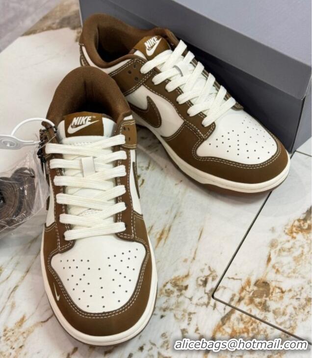 Low Price Nike SB Dunk Low Retro x Louis Vuitton LV Sneakers in Suede and Leather White/Brown 105040