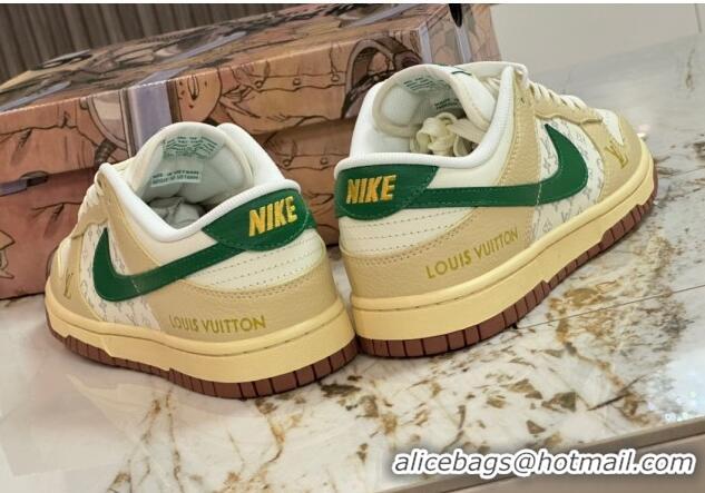 Best Price Nike SB Dunk Low Retro x Louis Vuitton LV Sneakers in Leather Monogram/Beige 105041