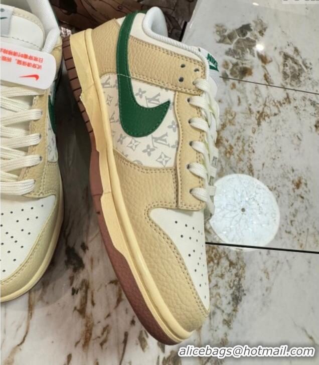 Best Price Nike SB Dunk Low Retro x Louis Vuitton LV Sneakers in Leather Monogram/Beige 105041