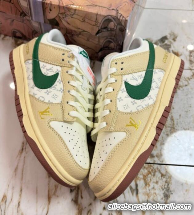 Best Price Nike SB Dunk Low Retro x Louis Vuitton LV Sneakers in Leather Monogram/Beige 105041