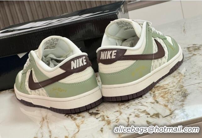 Purchase Nike SB Dunk Low Retro x Louis Vuitton LV Sneakers with Monogram Green/White 105043