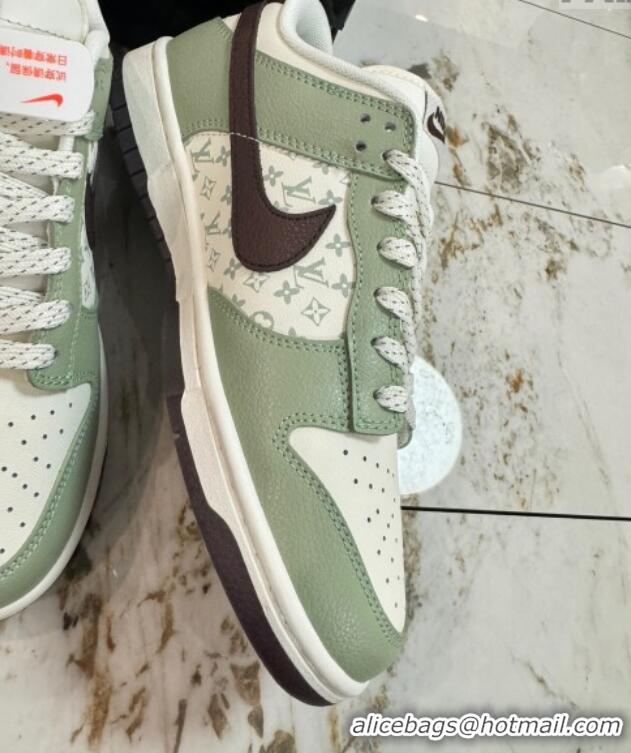 Purchase Nike SB Dunk Low Retro x Louis Vuitton LV Sneakers with Monogram Green/White 105043