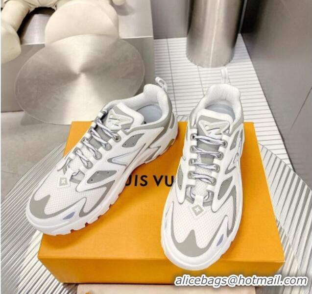 Luxurious Louis Vuitton Men's LV Runner Tatic Sneakers in Mesh and Leather White 105124