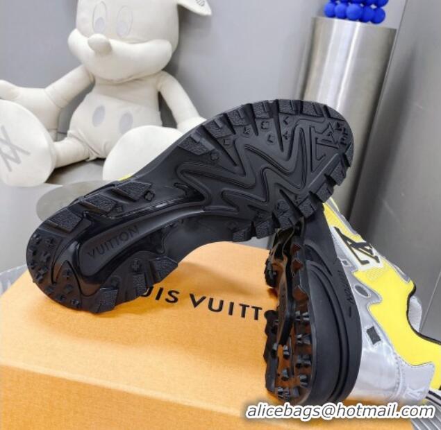 Good Quality Louis Vuitton Men's LV Runner Tatic Sneakers in Mesh and Leather Yellow 105126