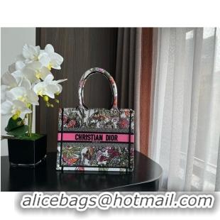 Good Product SMALL DIOR BOOK TOTE White Multicolor Mexico Millefiori Embroidery M1296ZRf