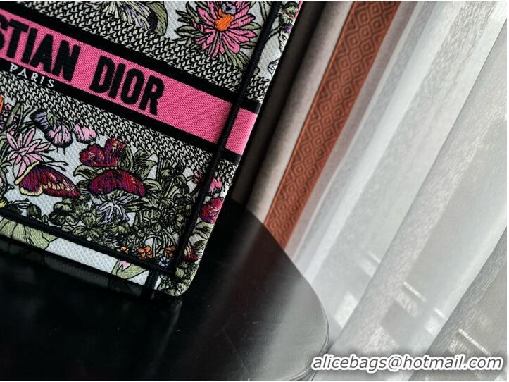 Good Product SMALL DIOR BOOK TOTE White Multicolor Mexico Millefiori Embroidery M1296ZRf