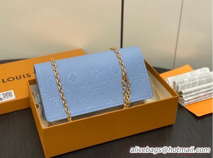 Top Quality Louis Vuitton Wallet On Chain Lily M83233 Blue Hour