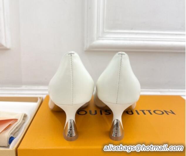 Luxury Louis Vuitton Sparkle Pumps 6.5cm in Calfskin Leather White 105143