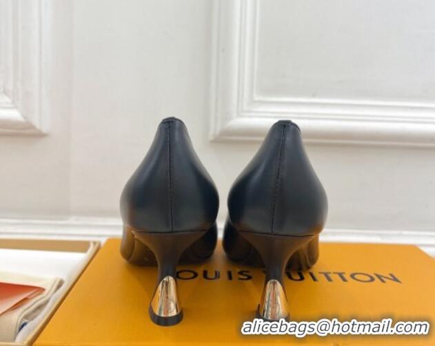 Low Cost Louis Vuitton Sparkle Pumps 6.5cm in Calfskin Leather Black 105144