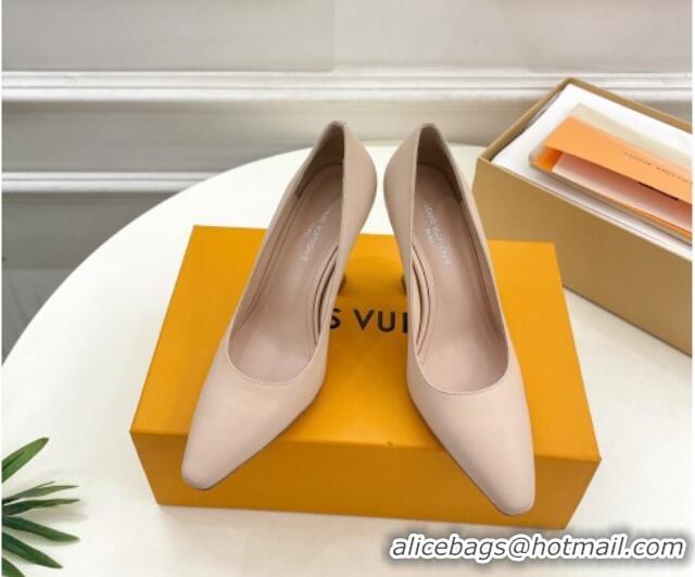 Cheap Price Louis Vuitton Sparkle Pumps 9.5cm in Calfskin Leather Nude 105146