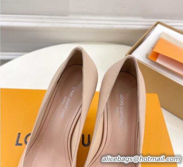 Cheap Price Louis Vuitton Sparkle Pumps 9.5cm in Calfskin Leather Nude 105146