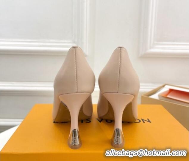 Cheap Price Louis Vuitton Sparkle Pumps 9.5cm in Calfskin Leather Nude 105146