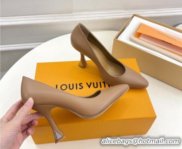 Purchase Louis Vuitton Sparkle Pumps 9.5cm in Calfskin Leather Brown 105147