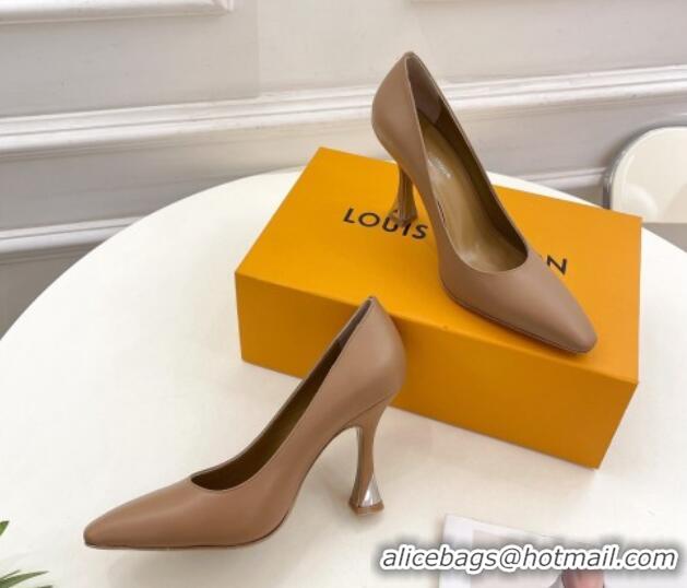 Purchase Louis Vuitton Sparkle Pumps 9.5cm in Calfskin Leather Brown 105147