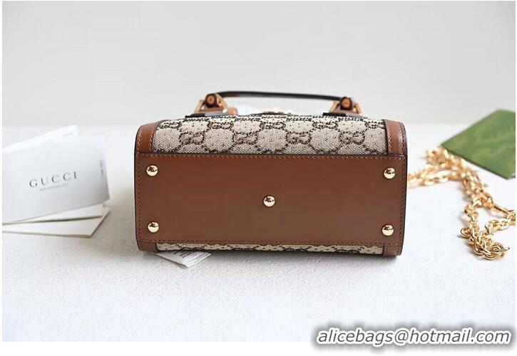 Famous Brand Gucci Diana Mini Bamboo Hanlde Bag 675800 Brown