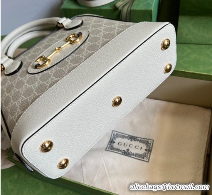 Top Quality Gucci Ophidia top handle bag with Web 677367 Beige