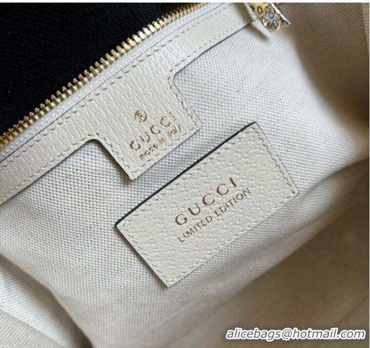 Top Quality Gucci Ophidia top handle bag with Web 677367 Beige