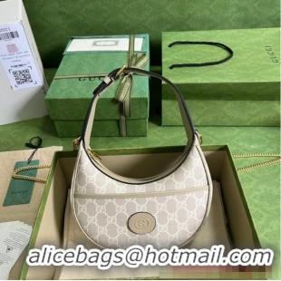 Super Quality Gucci GG HALF-MOON-SHAPED MINI BAG 726843 Beige