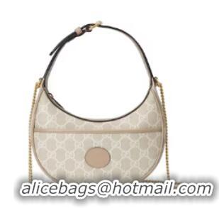 Super Quality Gucci GG HALF-MOON-SHAPED MINI BAG 726843 Beige