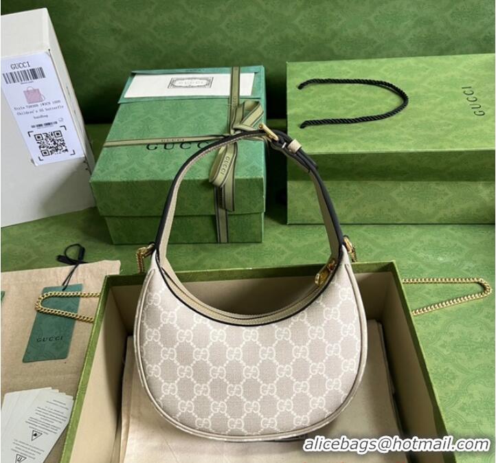 Super Quality Gucci GG HALF-MOON-SHAPED MINI BAG 726843 Beige