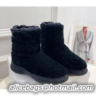 Top Design Dior Frost Ankle Boots in Cannage Wool Black 202030