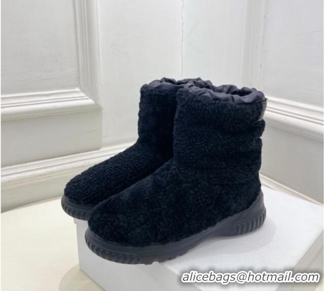 Top Design Dior Frost Ankle Boots in Cannage Wool Black 202030