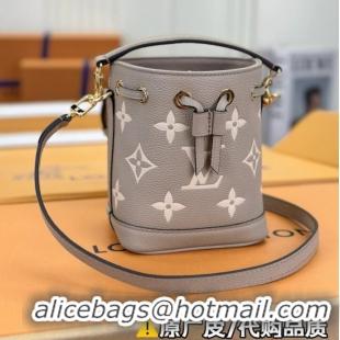 Famous Brand Louis Vuitton Nano Noe M46291 Tourterelle Gray & Cream