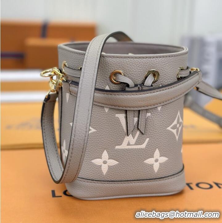 Famous Brand Louis Vuitton Nano Noe M46291 Tourterelle Gray & Cream