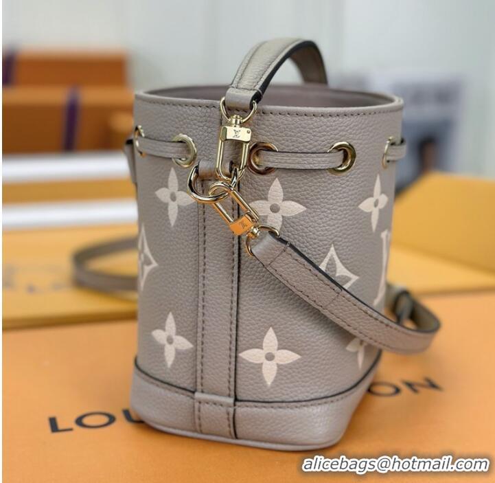 Famous Brand Louis Vuitton Nano Noe M46291 Tourterelle Gray & Cream