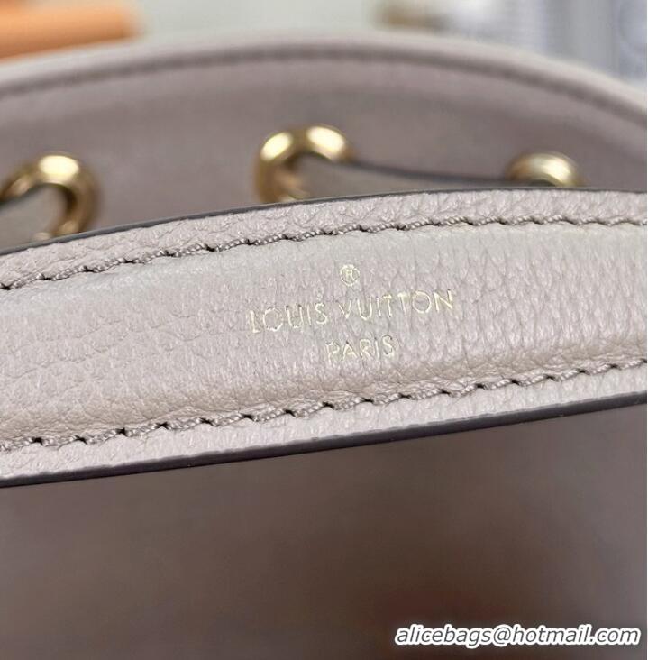 Famous Brand Louis Vuitton Nano Noe M46291 Tourterelle Gray & Cream